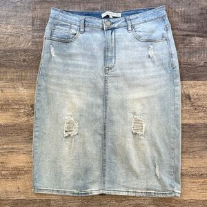 The Main Street Exchange Denim Skirt 6